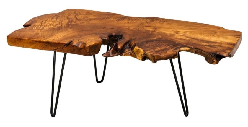 Table basse RIVET en bois de Teck 100cm
