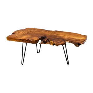 Table basse RIVET en bois de Teck 100cm