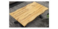 Table basse RIVET 90cm en bois vue de haut