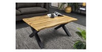 Table basse RIVET 90cm en bois mise en situation