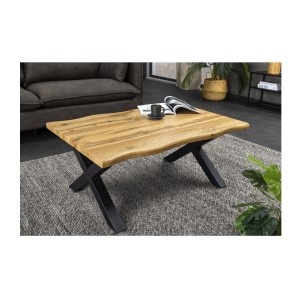 Table basse RIVET 90cm en bois mise en situation