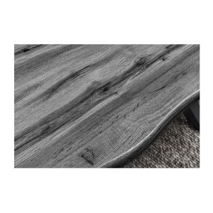 Zoom sur la texture du plateau de la table basse RIVET grise 90cm