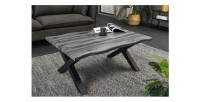 Table basse RIVET grise 90cm mise en situation