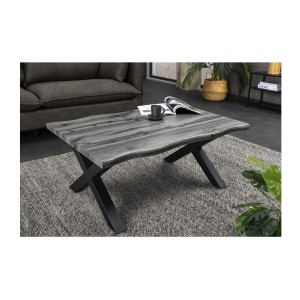 Table basse RIVET grise 90cm mise en situation