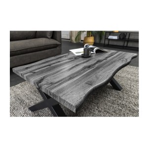 Table basse RIVET grise 90cm vue rapprochée
