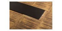Table basse LODEN 100 cm bois massif de manguier et métal noir – design industriel