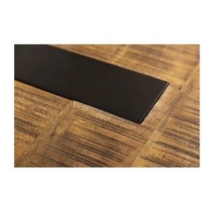 Table basse LODEN 100 cm bois massif de manguier et métal noir – design industriel