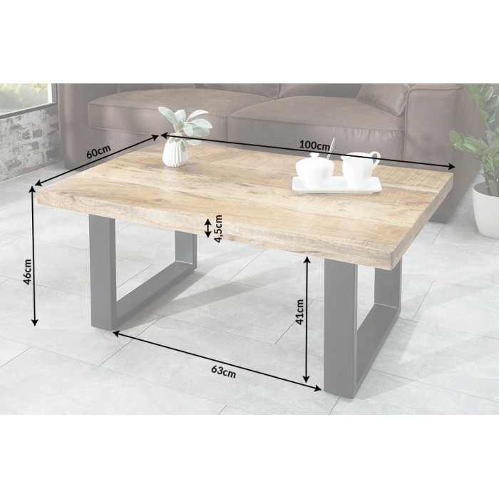 Table de salle à manger 100cm en bois de manguier dimensions