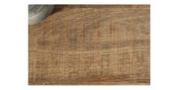 Table basse LODEN 100 cm en bois massif de manguier avec rangements et métal noir – style industriel
