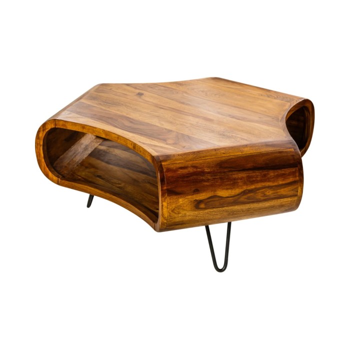Table basse NERA 90cm en bois de Sheesham
