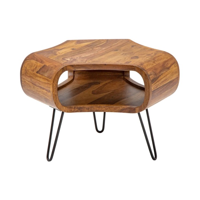 Table basse NERA 70cm en bois de Sheesham