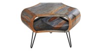 Table basse NERA 70cm en bois vieilli