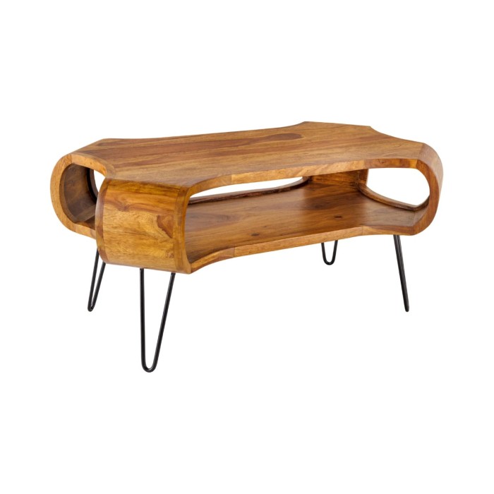 Table basse NERA 100cm en bois de Sheesham