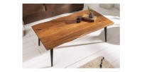 Table basse NERA 110cm bois d'acacia vue de haut