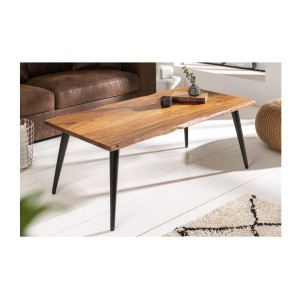 Table basse NERA 110cm bois d'acacia mise en situation