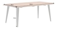 Table basse NERA 110cm bois d'acacia dimensions