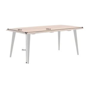Table basse NERA 110cm bois d'acacia dimensions