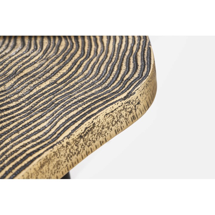 Set di 3 tavolini impilabili NERA dorati e neri – design chic contemporaneo