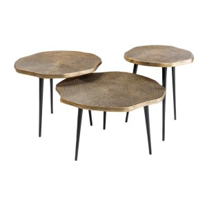 Tables basses gigognes NERA dorées