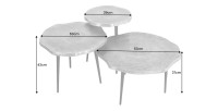 Tables basses gigognes NERA dorées dimensions