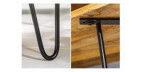 Zoom sur les détails de la table basse SILVA 100cm