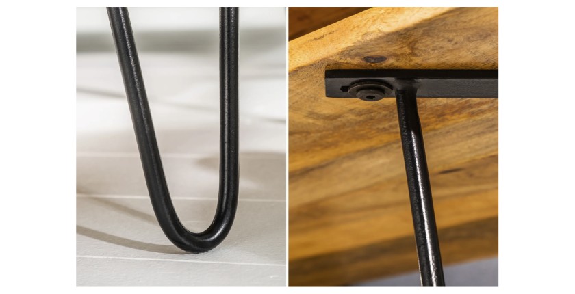 Zoom sur les détails de la table basse SILVA 100cm