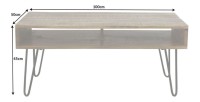 Table basse SILVA 100cm dimensions