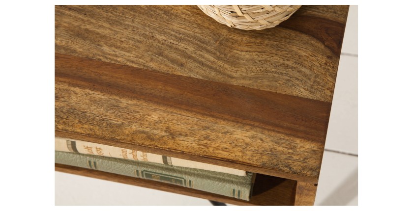 Zoom sur la texture du plateau de la table basse SILVA 60cm