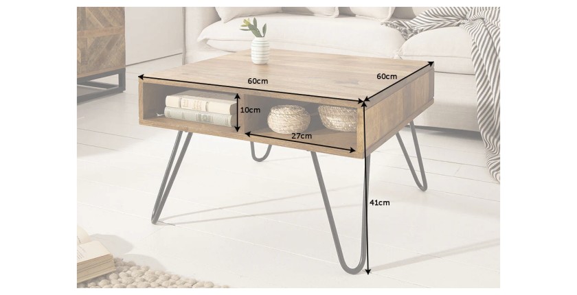 Table basse SILVA 60cm dimensions