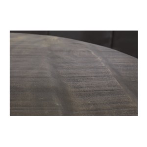 Zoom sur la texture du plateau de la table basse ORVIK 68cm en bois de manguier foncé