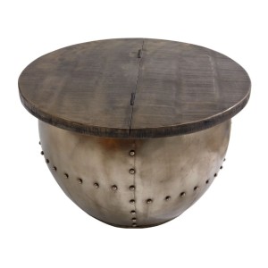 Table basse ORVIK 68cm en bois de manguier foncé