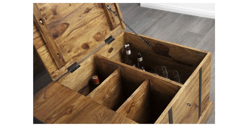 Zoom sur l'ouverture de la table basse TRESORO 100cm
