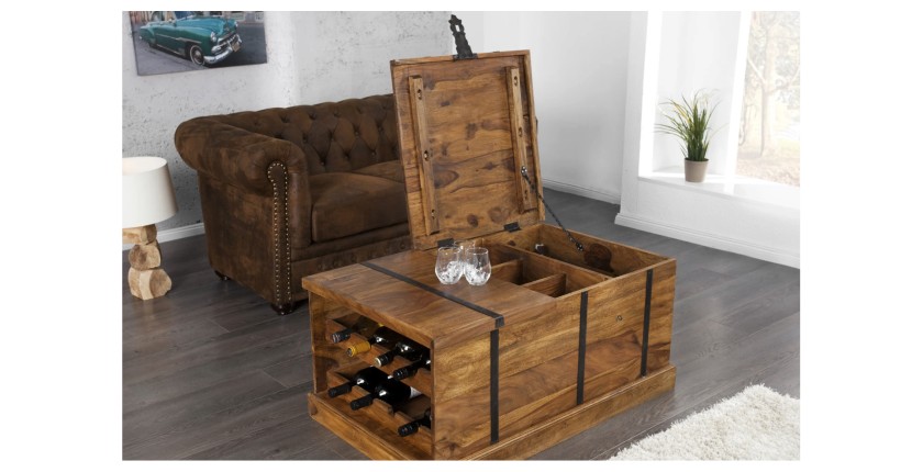 Table basse TRESORO 100cm ouverte