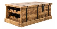 Table basse TRESORO 100cm en bois de manguier clair