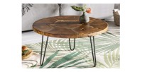 Table basse LOVARK 70cm en bois de Teck mise en situation