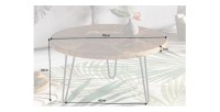 Table basse LOVARK 70cm en bois de Teck dimensions