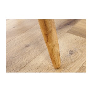 Zoom sur le pieds de la table basse LOVARK 60cm en bois de Teck