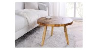 Table basse LOVARK 60cm en bois de Teck mise en situation