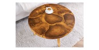 Table basse LOVARK 60cm en bois de Teck vue de haut