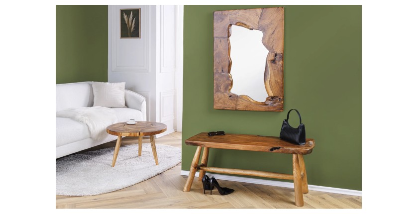 Table basse LOVARK 60cm en bois de Teck avec d'autres éléments de la collection