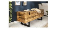 Table basse ou banc MERAX 115cm en bois de manguier mise en situation