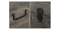 Zoom sur les détails de la table basse ou banc coffre MERAX 115cm grise