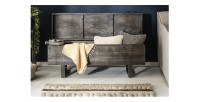 Table basse ou banc coffre MERAX 115cm grise ouverte