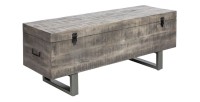 Table basse ou banc coffre MERAX 115cm grise