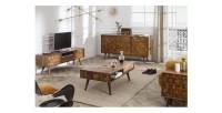 Table basse SCANI 100cm en bois de Sheesham vue éloignée