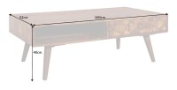 Table basse SCANI 100cm en bois de Sheesham dimensions