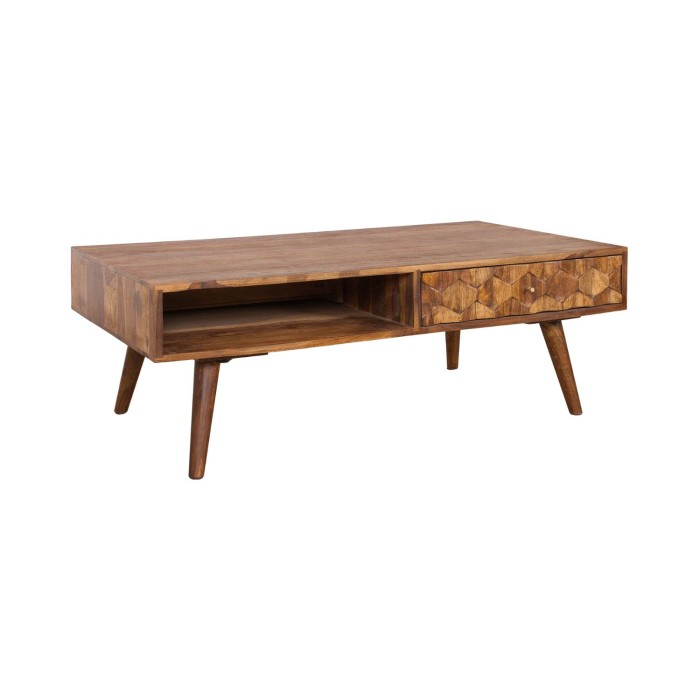 Table basse SCANI 100cm en bois de Sheesham