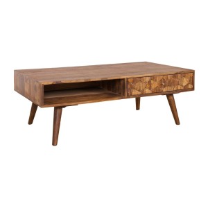 Table basse SCANI 100cm en bois de Sheesham