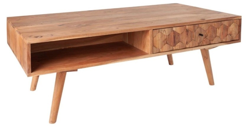 Table basse SCANI 100cm en bois d'acacia
