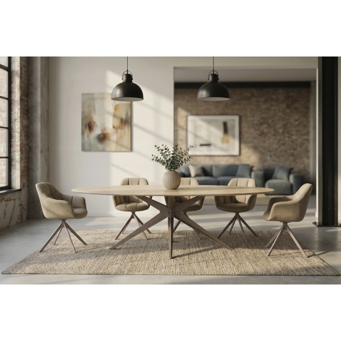 Table de salle à manger AVELIS 220cm vue éloignée